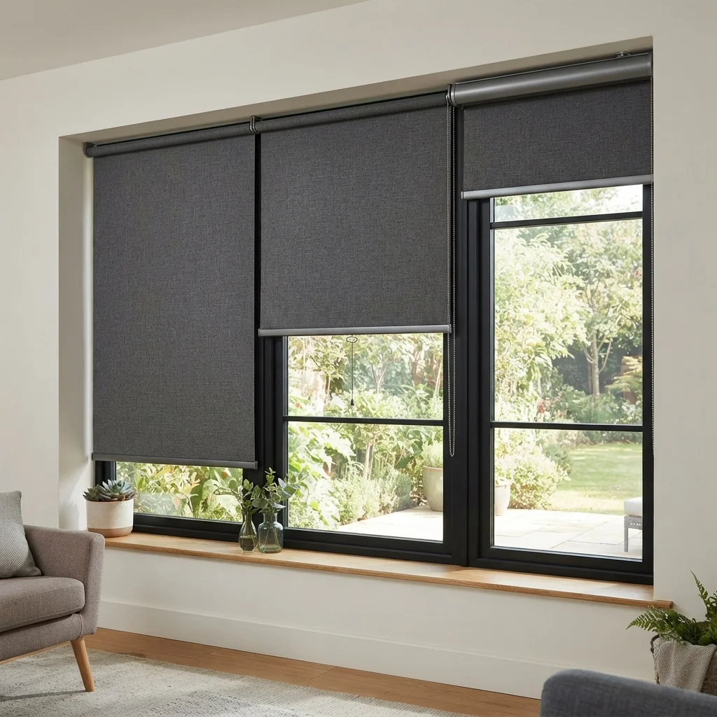 Graphite Roll Up Curtains - Image 4