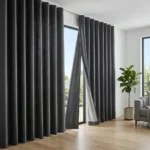 Graphite Wave Curtains