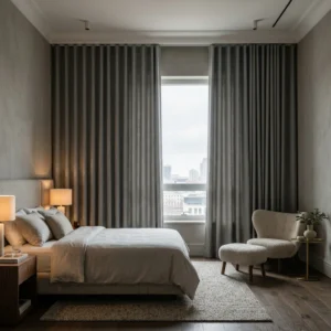 Grey Acoustic Hotel Curtains