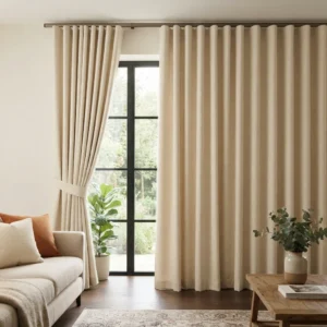Ivory Cream Wave (S-Fold) Curtains