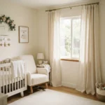 Ivory Linen Nursery Curtains