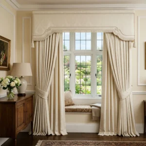 Ivory Pelmet Curtains