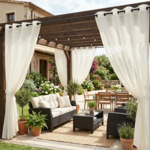 Ivory Sheer Outdoor Curtains