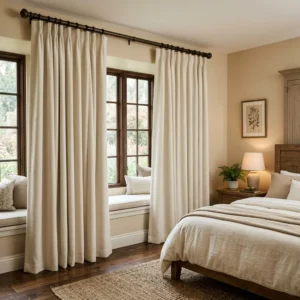 Ivory Soundproof Curtains