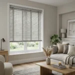 Light Grey Wooden Blinds Abu Dhabi