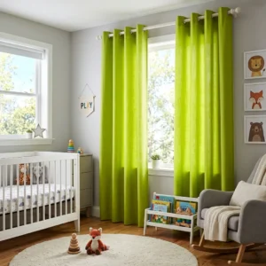 Lime Green Kids Room Curtains
