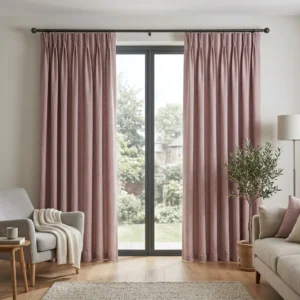 Mauve Pink Pencil Pleat Curtains