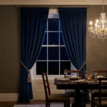 Midnight Blue Dining Room Curtains