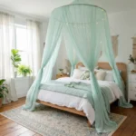 Mint Green Sheer Canopy Curtains