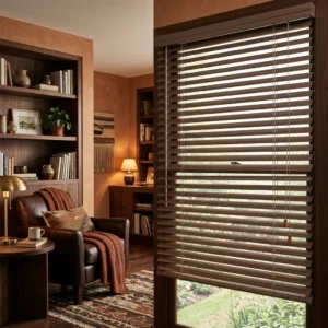 Mocha Brown Aluminum Blind Cord Tilt