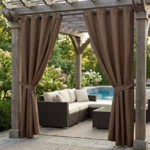 Mocha Brown Outdoor Curtains