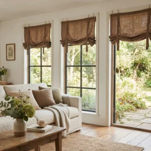 Mocha Brown Roll Up Curtains Abu Dhabi