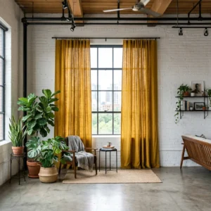 Mustard Yellow Panel Curtains