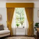 Mustard Yellow Pelmet Curtains