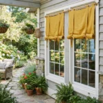 Mustard Yellow Roll Up Curtains Abu Dhabi