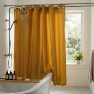 Mustard Yellow Waterproof Curtains Abu Dhabi