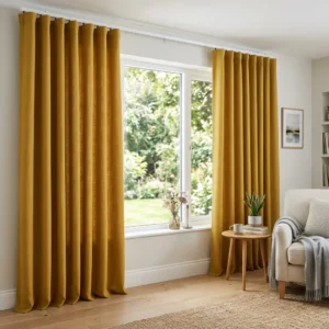 Mustard Yellow Wave Curtains