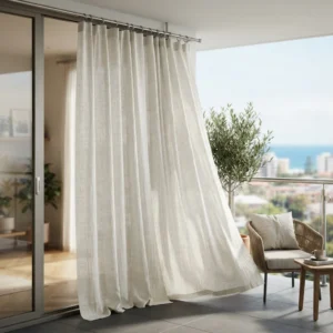 Natural Linen Balcony Curtains