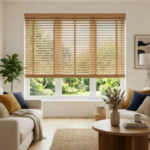Natural Oak Wooden Blinds Abu Dhabi