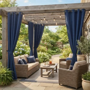 Navy Blue Outdoor Curtains