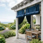 Navy Blue Roll Up Curtains