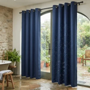 Navy Blue Waterproof Curtains Abu Dhabi