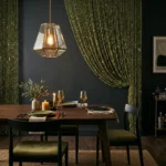 Olive Green Beaded Curtains