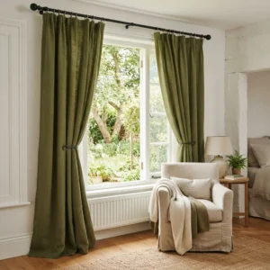 Olive Green Cotton Curtains