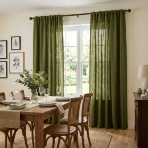 Olive Green Dining Room Curtains