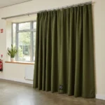 Olive Green Fire Retardant Curtains