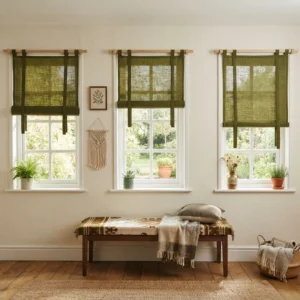 Olive Green Roll Up Curtains Abu Dhabi