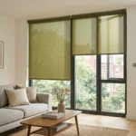 Olive Green sunscreen blinds Abu Dhabi for living room windows