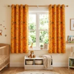 Orange Animal Print Kids Curtains Abu Dhabi