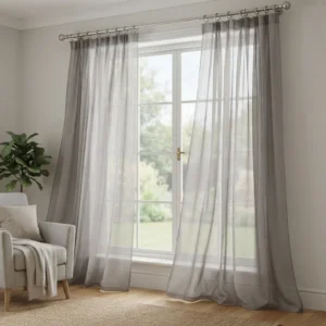 Pewter Chiffon Curtains