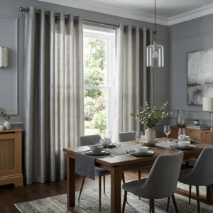 Pewter Eyelet Curtains