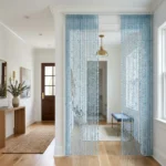 Powder Blue Beaded Curtains
