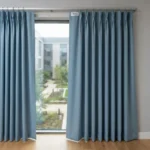 Powder Blue Fire Retardant Curtains