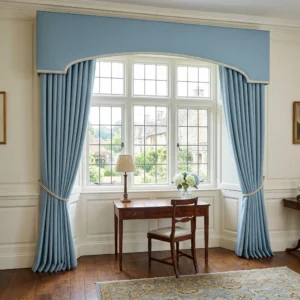 Powder Blue Pelmet Curtains