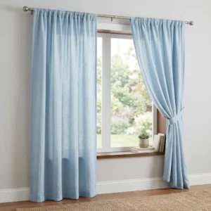 Powder Blue Rod Pocket Curtains