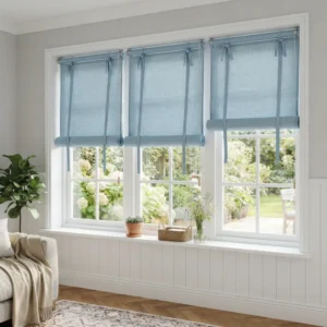 Powder Blue Roll Up Curtains Abu Dhabi