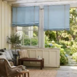 Powder Blue Roll Up Curtains Abu Dhabi