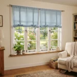 Powder Blue Roll Up Curtains Abu Dhabi