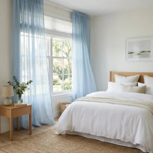 Powder Blue Sheer Curtains