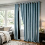 Powder Blue Soundproof Curtains