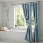Powder Blue Waterproof Curtains Abu Dhabi