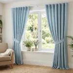 Powder Blue Wave Curtains
