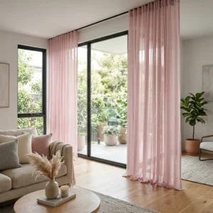 Powder Pink Pinch Pleat Curtains