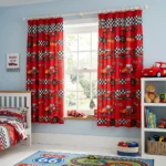 Red Racing Car Kids Room Curtains Abu Dhabi