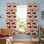 Red Racing Car Kids Room Curtains Abu Dhabi