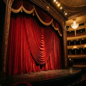 Red Velvet Stage Curtains